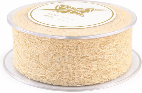Lace Ribbon Beige 18m