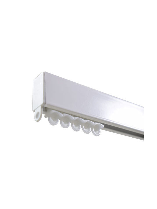 BetterHome Schwere Ausführung Einweg Vorhangschiene aus Aluminium in Weiß Farbe 200cm MHB-521011-200
