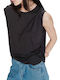 Women's Sleeveless Blouse Dark Gray