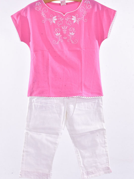 Summer Set 2 Pieces Fuchsia-White