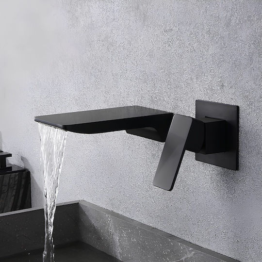 Built-In Mixer & Mouthpiece Set for Bathroom Sink Black