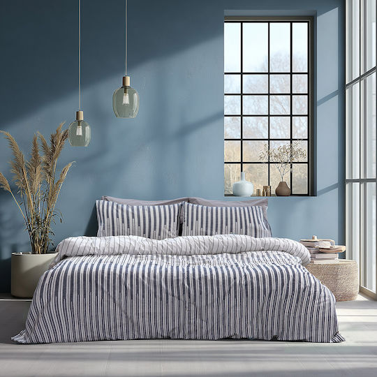 Beauty Home 12362 Σετ Υπέρδιπλο 4τμχ 170x200+32εκ. με Λάστιχο Εκρού