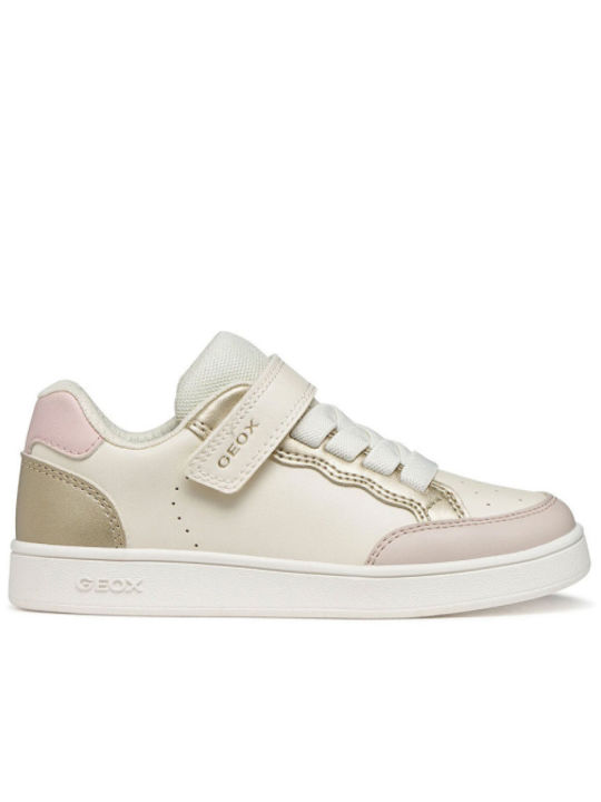 Geox J Eclyper Παιδικά Sneakers με Σκρατς Λευκά