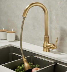 Landsh Poly8151 Counter Kitchen Faucet with Pull-Out Spray Bronze
