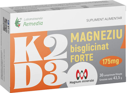Laboratoarele Remedia Magneziu / Calciu 175mg 2000UI cu Vitamina D3 30 comprimate