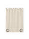 Landsh Fabric Shower Curtain with Grommets 180x200cm Ecru