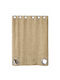 Landsh Shower Curtain Fabric with Grommets 180x200cm Beige
