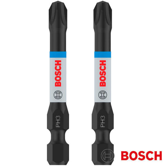 Bosch 2608522521 Schraubendreher-Bits Ph3 X 55mm Impact 2 Stück