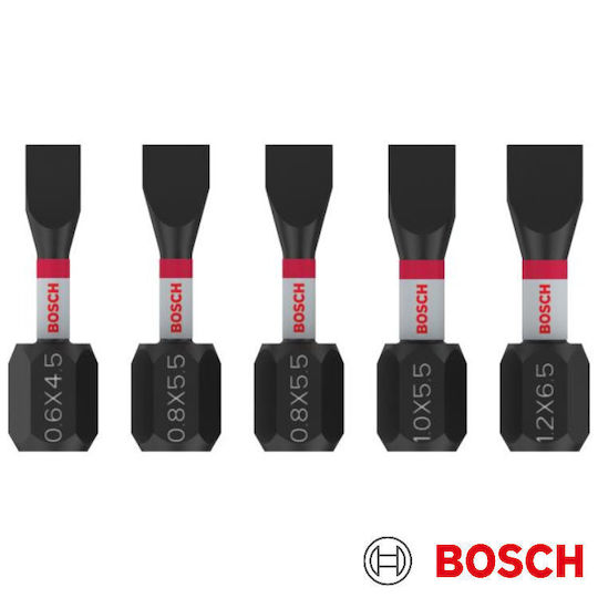 Bosch Pro Σετ 5 Μύτες Κατσαβιδιού Ίσιο
