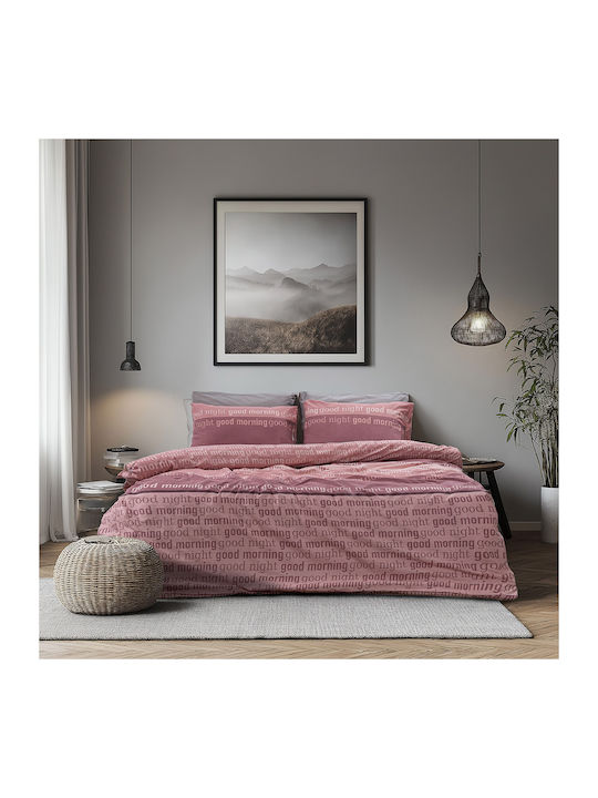 Beauty Home Single Quilt Set 160x230cm Glory Art 12374 Dusty Pink 12374PMMO