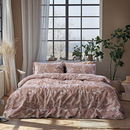 Beauty Home Σετ Πάπλωμα Υπέρδιπλο 220x240εκ. Glory Art 12380 Μόκα