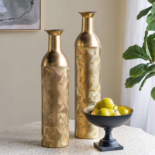 Artekko Vază Decorativă Metalică Nyx Auriu Φ14xÎ67.6cm