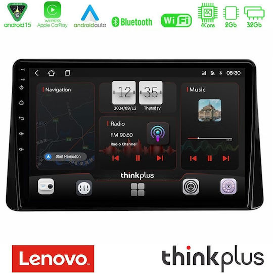 Lenovo Ηχοσύστημα Αυτοκινήτου για Mitsubishi Eclipse Cross 2018-2023 (Bluetooth/USB/WiFi/GPS/Apple-Carplay/Android-Auto) με Οθόνη Αφής 9"