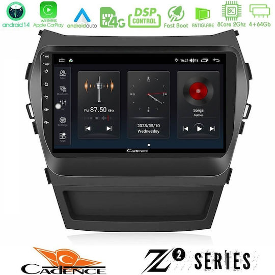 Cadence Ηχοσύστημα Αυτοκινήτου για Hyundai iX45 2012-2017 (Bluetooth/USB/WiFi/GPS/Apple-Carplay/Android-Auto) με Οθόνη Αφής 9"