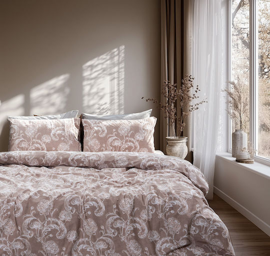 Beauty Home Glory Art 12368 Σετ Κουβερλί Μονό Μπεζ 160x230cm 3τμχ