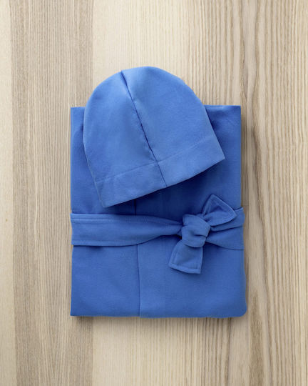 Nima Halat de Baie pentru Copii Blue cu Glugă