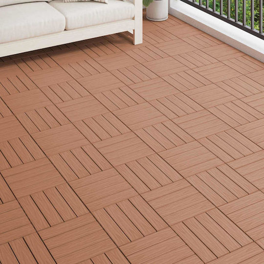 vidaXL Tile for Garden Flooring from WPC 3x3cm 11 Pieces