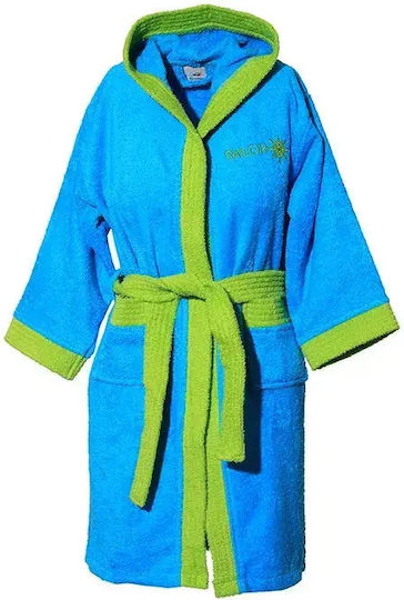 Sunshine Kids Bathrobe Turquoise with Hood