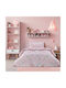 Beauty Home Single Cotton Sheet Set with Elastic Band Art Pink 110x200cm 6328SEMOL