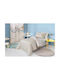 Guy Laroche Single Cotton Sheet Set with Elastic Band Roadtrip Natural 100x200cm 3pcs