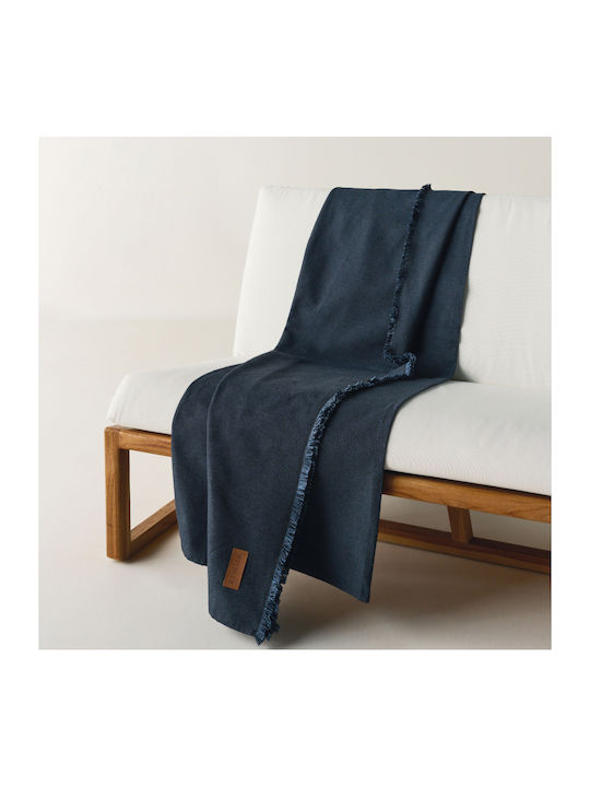 Kentia Everan Armchair Throw 170x180cm Navy