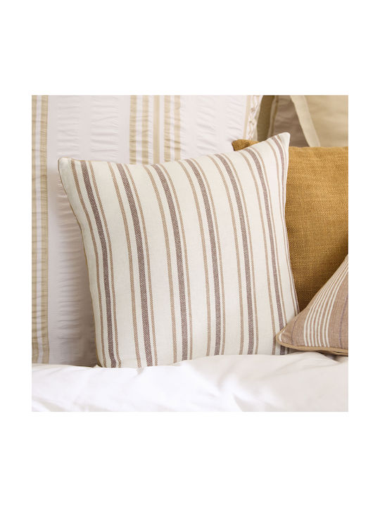 Sofa Cushion A-s Groove 100% Cotton Beige 40x40cm