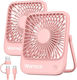 Set 2 Usb-c Desk Fans Quiet Operation 3 Speeds
