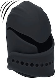 Adjustable Vibrating Silicone Penis Head Stimulator Black