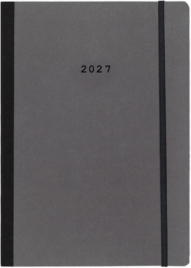 Next Natural Daily Agenda 2027 Grey 14x21cm