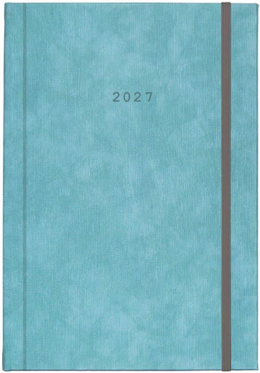 536820 Next Tagebuch 2027 Bali Täglich Deto Hellblau Gummi 14x21cm Druckmöglichkeit