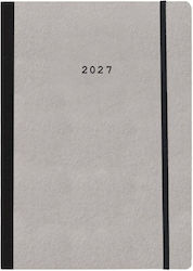 536658 Next Ημερολογιο 2027 Natural Ημερησιο Flexi Γκρι Ανοιχτο Λαστιχο 14x21εκ Δυνατοτητα Εκτυπωσης