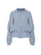 Short Women's Jacket for Spring/Autumn Sky-blue