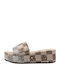 Mules with Heel in Beige Colour