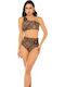 Brown One Shoulder Bikini Top