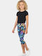 Kids Capri Leggings Multicolour Allover