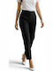 Damen Chino Hose in Slim Passform Schwarz