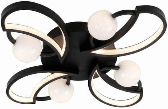 Spot Light Πλαφονιέρα Οροφής Μαύρη με Ενσωματωμένο LED