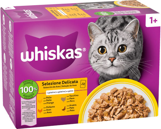 Whiskas Wet Cat Food with Poultry and Meat 12x85g