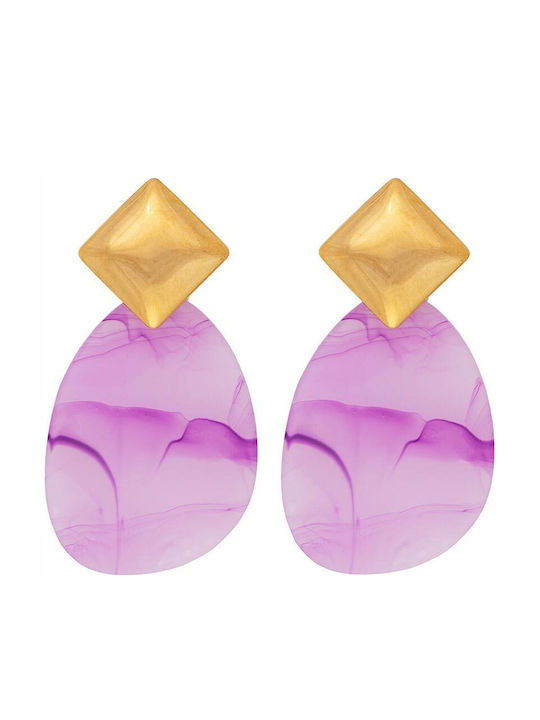 Excite-Fashion Cercei Din Oțel Placat Cu Aur Violet Excite-Fashion Cercei Din Oțel Placat Cu Aur Violet