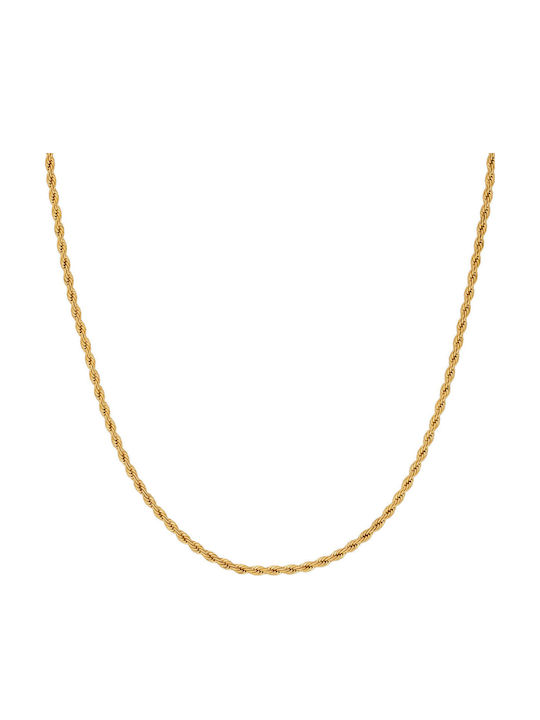 Excite-Fashion Necklace From Gold Plated Steel
