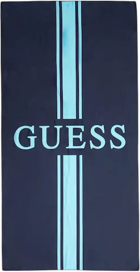 Guess Микрофибърна Кърпа За Body Синя 171x91см