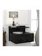 Wall-Mounted Bedside Table Mislina Wooden Black 40x33.2x32cm