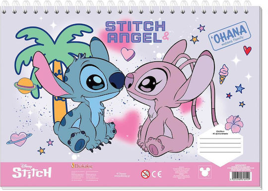Zeichenblock 23x33cm 40 Stück Autok-sterntafel 2 Seiten Gold 2 Stück Lilo & Stitch