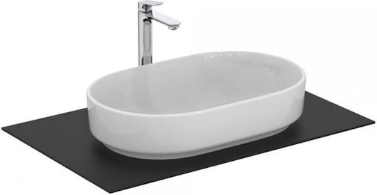 Ideal Standard I.life Επικαθήμενος Νιπτήρας Κεραμικός με Μπαταρία 60x38cm Οβαλ