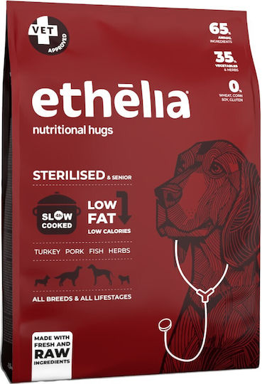 Ethelia Sterilised & Senior 1.5kg Dry Food For Elderly Neutered Dogs With Turkey Pork And Fish