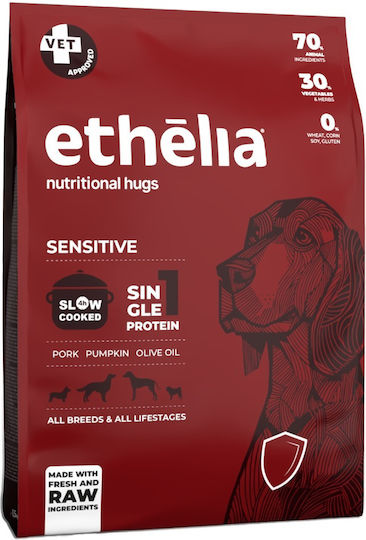 Ethelia Sensitive for Adult & Puppies 12kg Ξηρά Τροφή για Ενήλικους Σκύλους με Χοιρινό