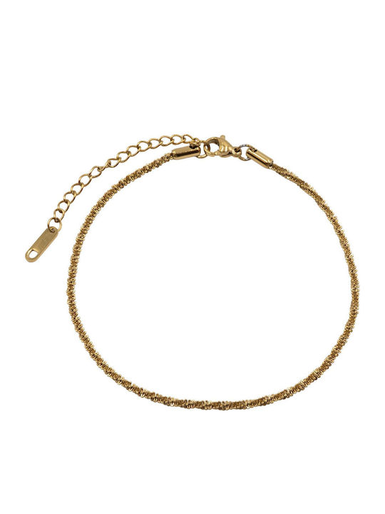 Poco Loco Gold Plated Stainless Steel Anklet Chain