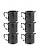 Raki Vision Milk Jug Serving Porcelain Black 6 Pieces