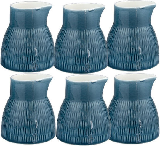 Raki Milk Jug Serving Porcelain Gray 6 Pieces