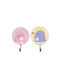 Kids Wall Hanger Single Hook with Hook Wooden Yellow 2 Pieces